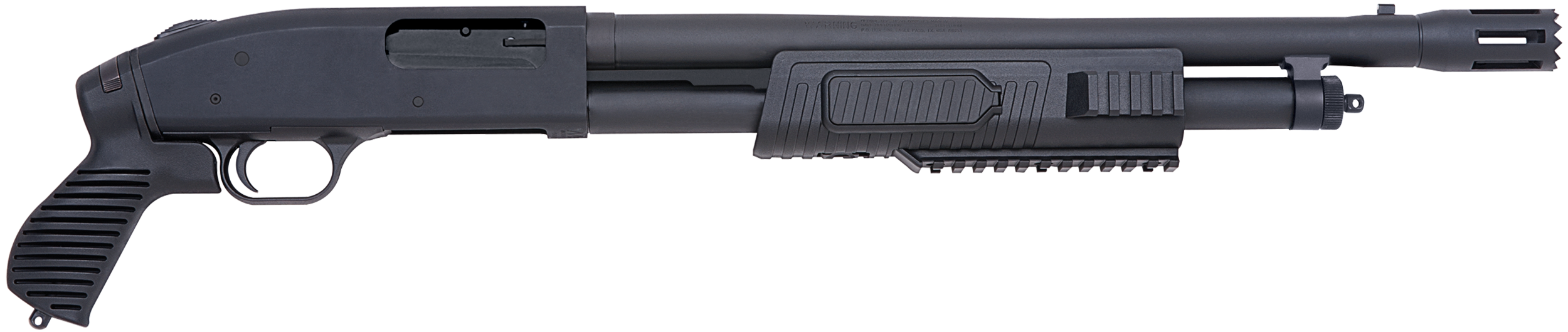 Mossberg 50673 500 FLEX Tactical 12 Gauge 5+1 3″ 18.50″ Stand-Off Barrel, Blued Metal Finish, Dual Extractors, Synthetic Flex Locking System Stock/Forend & Pistol Grip