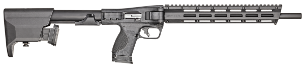 Smith & Wesson 12576 M&P FPC  9mm Luger 10+1 16.25″ Black Oxide Steel Barrel, Black Anodized Aluminum Receiver, M-LOK Slots w/Picatinny Style Rail Handguard, Adjustable Black Synthetic Stock