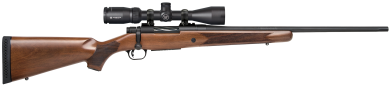 Mossberg 28057 Patriot  22-250 Rem Caliber with 5+1 Capacity, 22″ Fluted Barrel, Matte Blued Metal Finish & Walnut Stock Right Hand (Full Size) Includes Vortex Crossfire II 3-9x40mm Scope