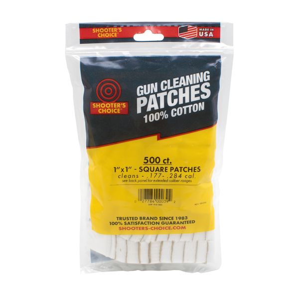 OTIS 1″ SQ CLEANING PATCHES 500CT