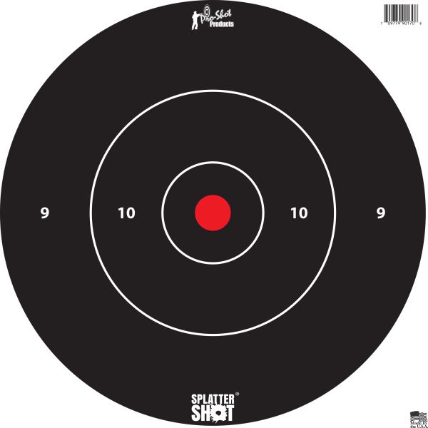 PRO-SHOT TARGET 12″ WHT BULLSEYE 5PK