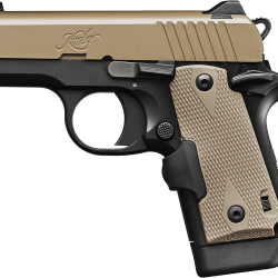 Kimber Mfg.,inc 3300209 Micro Desert Tan LG NS 380 ACP 7+1 2.75″ Matte Black Stainless Steel Slide Crimson Trace Lasergrips Grip