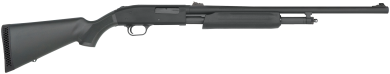 Mossberg 56435 500 Slugster 20 Gauge Pump 3″ 5+1 24″ Matte Blued Steel Barrel, Matte Blued Receiver, Fixed Synthetic Stock