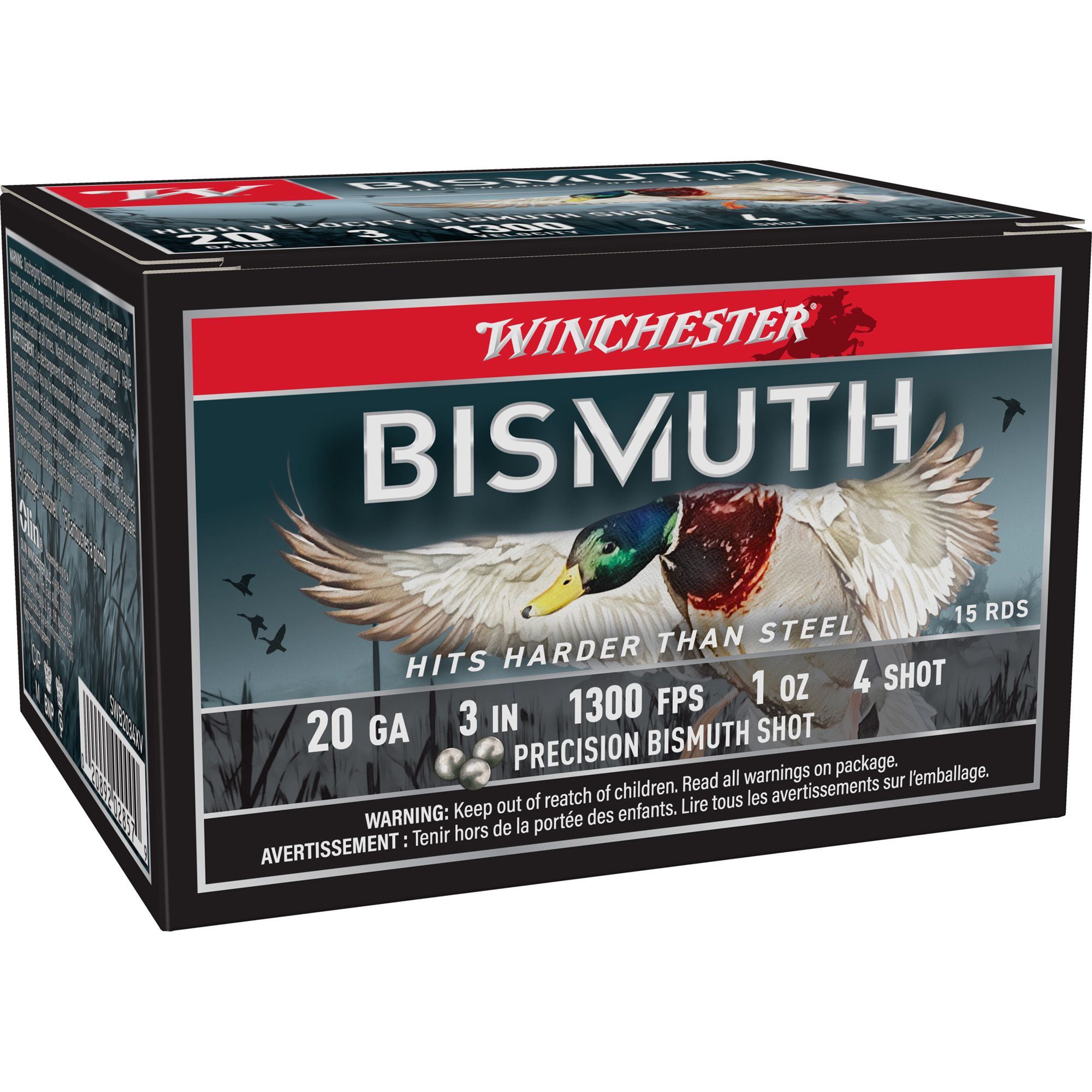 WIN BISMUTH 20GA 3″ #4 15/150