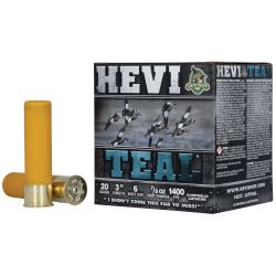 HEVI TEAL 20GA 3″ #6 25/250