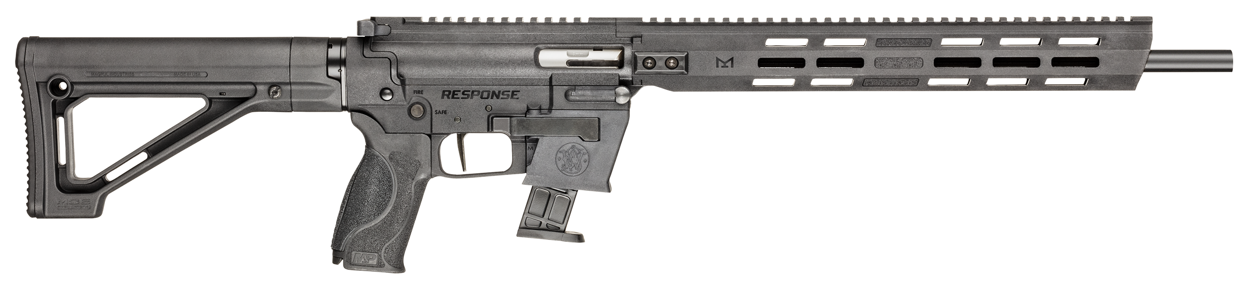 Smith & Wesson 13977 Response *NJ Compliant 9mm Luger 10+1 16.50″ Black Oxide Polymer Receiver M-LOK Handguard Black Polymer Grip Optic-Ready