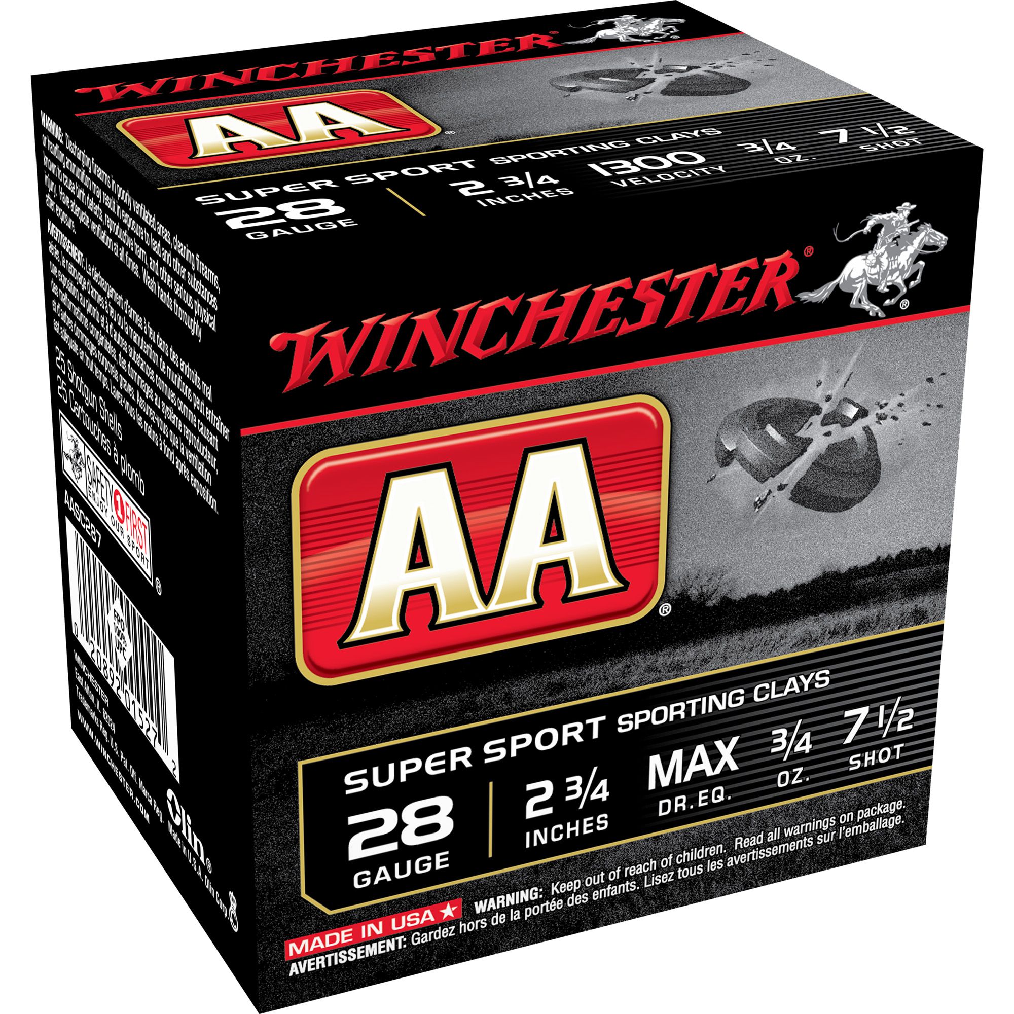 WIN AA SP SPT 28GA 2.75″ #7.5 25/250