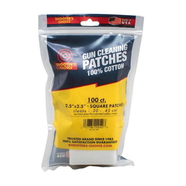 OTIS 2.5″ SQ CLEANING PATCHES 100CT