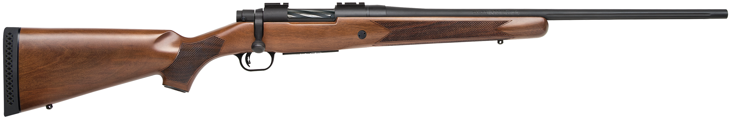 Mossberg 27841 Patriot Walnut Full Size 22-250 Rem 5+1 22″ Matte Blued Fluted Barrel & Receiver, Walnut Fixed Wood Stock