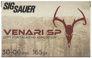 Sig Sauer V3006SP16520 Venari  30-06Springfield 165gr Soft Point 20 Per Box/10 Case