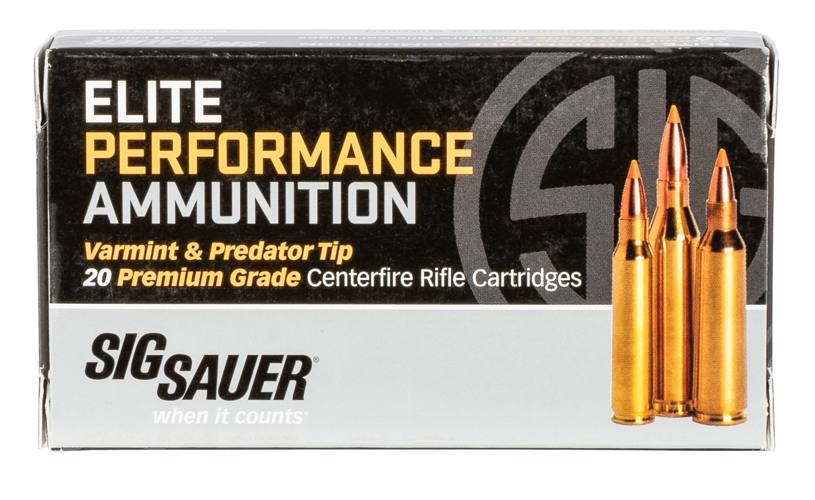 Sig Sauer E223V120 Elite Hunting Varmint & Predator 223Rem 40gr Extreme Expansion Tip 20 Per Box/10 Case