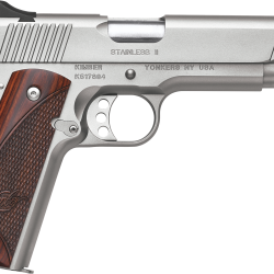Kimber Mfg, Inc 3200327 Stainless II  Full Size Frame 9mm Luger 9+1 5″ Stainless Match Grade Barrel, Satin Silver Serrated Stainless Steel Slide & Frame w/Beavertail, Rosewood Grip
