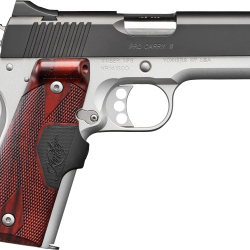 Kimber Mfg.,inc 3200388 Pro Carry II Two-Tone LG 45 ACP 7+1 4″ Black Matte Silver Rosewood w/ Integrated Laer Grip