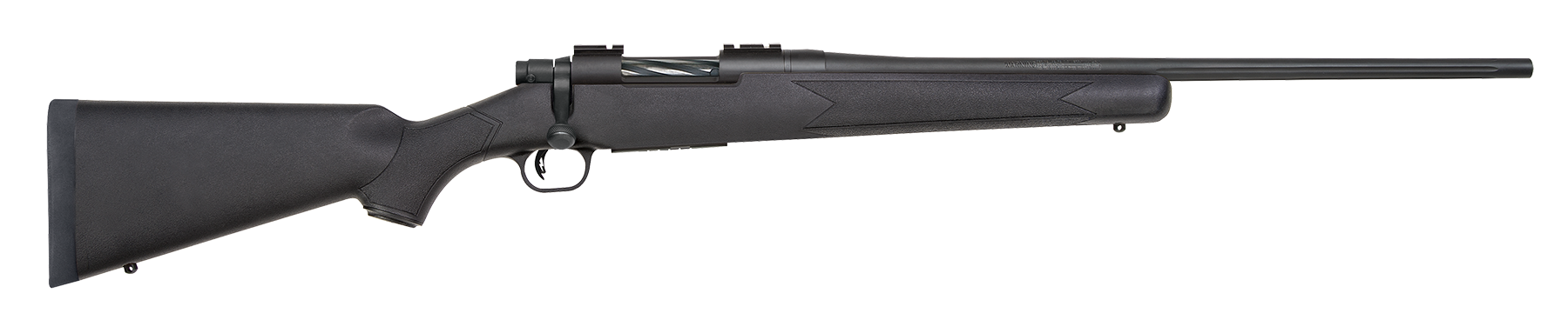 Mossberg 27851 Patriot  7mm-08 Rem 5+1 22″ Fluted Barrel w/Recessed Match Crown, Matte Blued Metal Finish, Spiral-Fluted Bolt, Synthetic Stock, Drop Box Magazine, Adjustable LBA Trigger