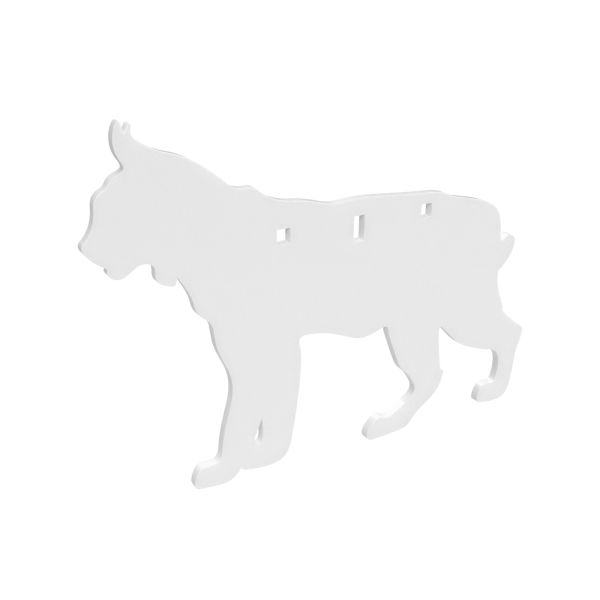 B/C AR500 3/8″ SILHOUETTE BOBCAT WHT