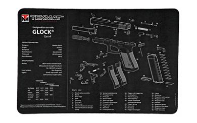 TEKMAT PISTOL MAT FOR GLK GEN 4 BLK