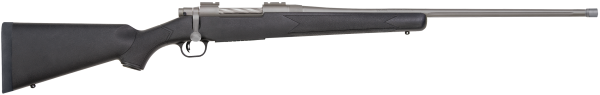Mossberg 28135 Patriot  300 Win Mag 3+1 24″ Threaded/Fluted Barrel w/Recessed Match Crown, Cerakote Stainless Steel, Spiral-Fluted Bolt, Synthetic Stock, Drop Box Magazine, Adjustable LBA Trigger