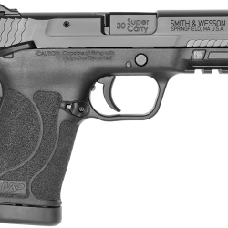 Smith & Wesson 13458 M&P Shield EZ 30 Super Carry 10+1 3.67″ Barrel,  Black Polymer Frame With Picatinny Acc. Rail, Armornite Stainless Steel Slide, Manual Safety
