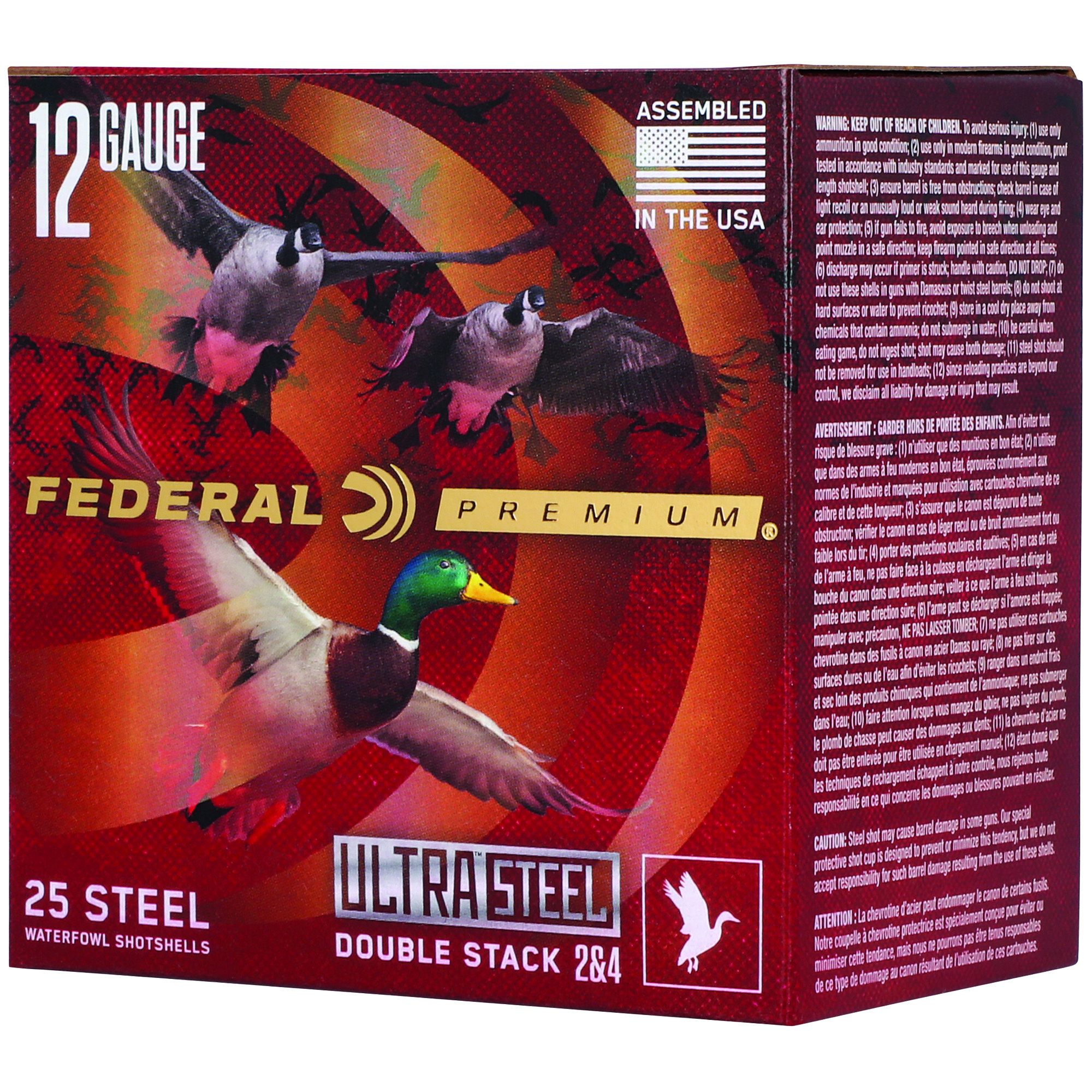 FED ULT STL 12GA 3″ 1.25OZ #2/#4 25