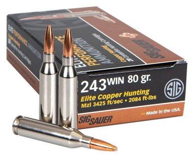 SIG AMMO 243WIN 80GR ELITE COPPER 20/10