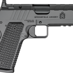 Springfield Armory PX9228LAOS 1911 Emissary 45 ACP 8+1 4.25″ Stainless Steel Barrel Optic Ready Black Carbon Steel Slide VZ Grips Thin-Line G10 Grip