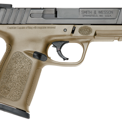 Smith & Wesson 11998 SD9  Compact Frame 9mm Luger 16+1, 4″ Black Armornite Stainless Steel Barrel & Serrated Slide, Flat Dark Earth Polymer Frame w/Picatinny Rail, FDE Textured Grip, No Safety
