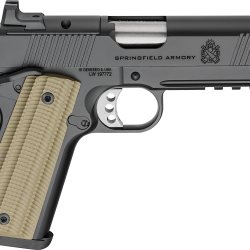 Springfield Armory PO9228AOS 1911 Operator 45 ACP 8+1 4″ Black Cerakote Optic Ready Carbon Steel Slide Black Cerakote VZ G10 Grip