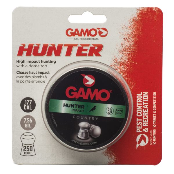 GAMO HUNTER ROUND NOSE 177CAL 250CT