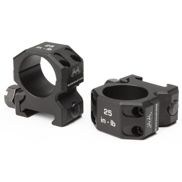 SIG BUCKMSTRS RINGS 1″ ALUM LOW BLK