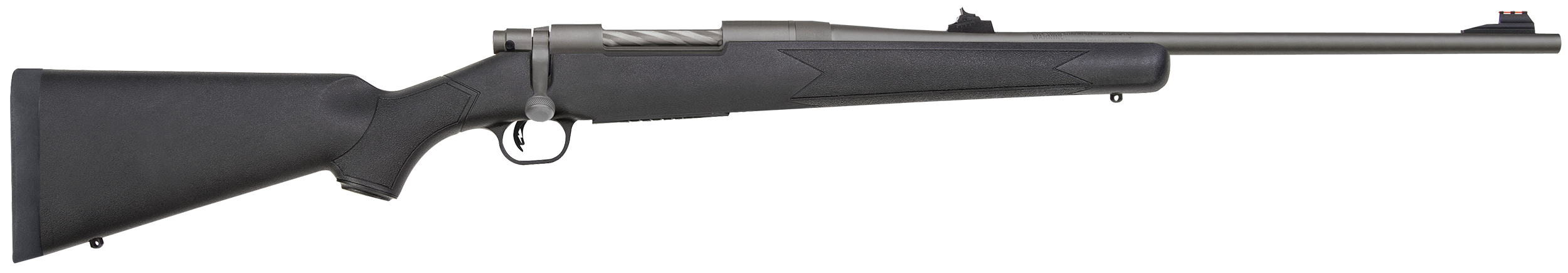 Mossberg 28073 Patriot  375 Ruger 3+1 22″ Recessed Match Crown, Cerakote Stainless Steel, Spiral-Fluted Bolt, Synthetic Stock, Drop Box Magazine, Adjustable LBA Trigger