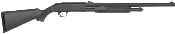 Mossberg 56424 500 Slugster 12 Gauge Pump 3″ 5+1 24″ Matte Blued Steel Barrel, Matte Blued Receiver, Fixed Synthetic Stock