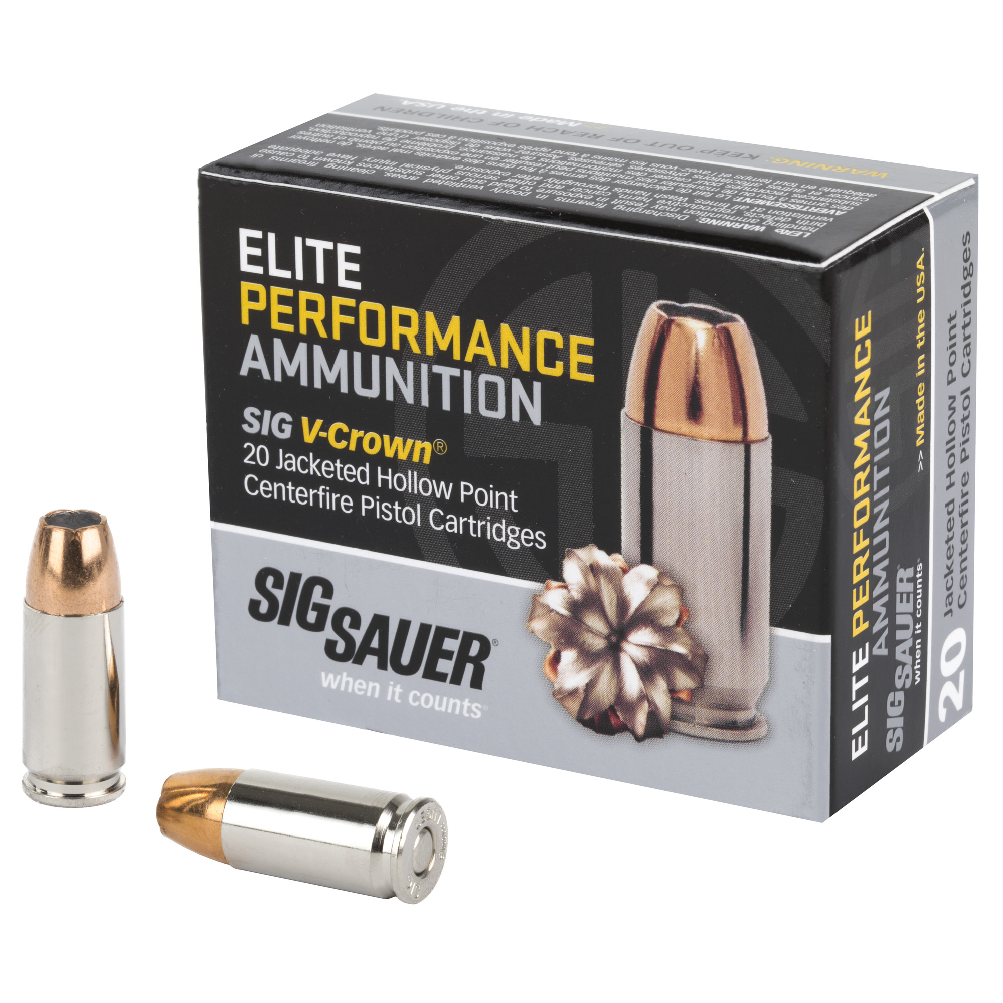 Sig Sauer 9mm Luger 147gr JHP – 20rd