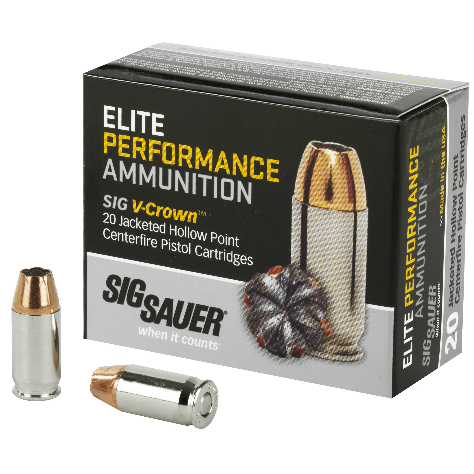 Sig-Sauer .380 ACP 90gr JHP Nickel-Plated Brass – 20rd