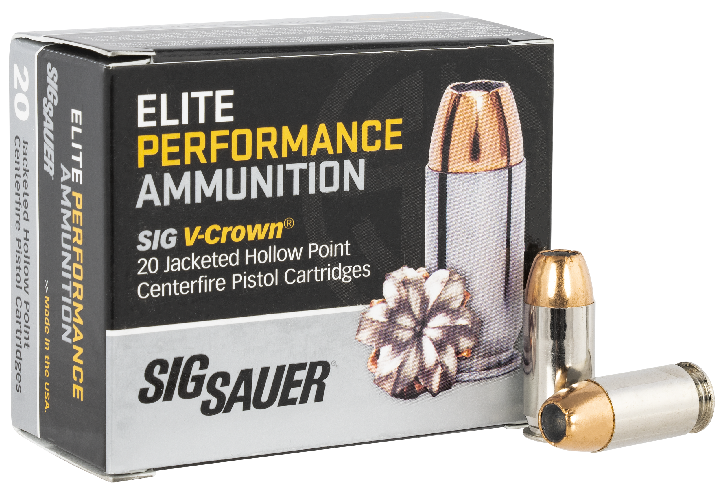 Sig-Sauer .45 ACP 200gr V-CROWN – 20rd
