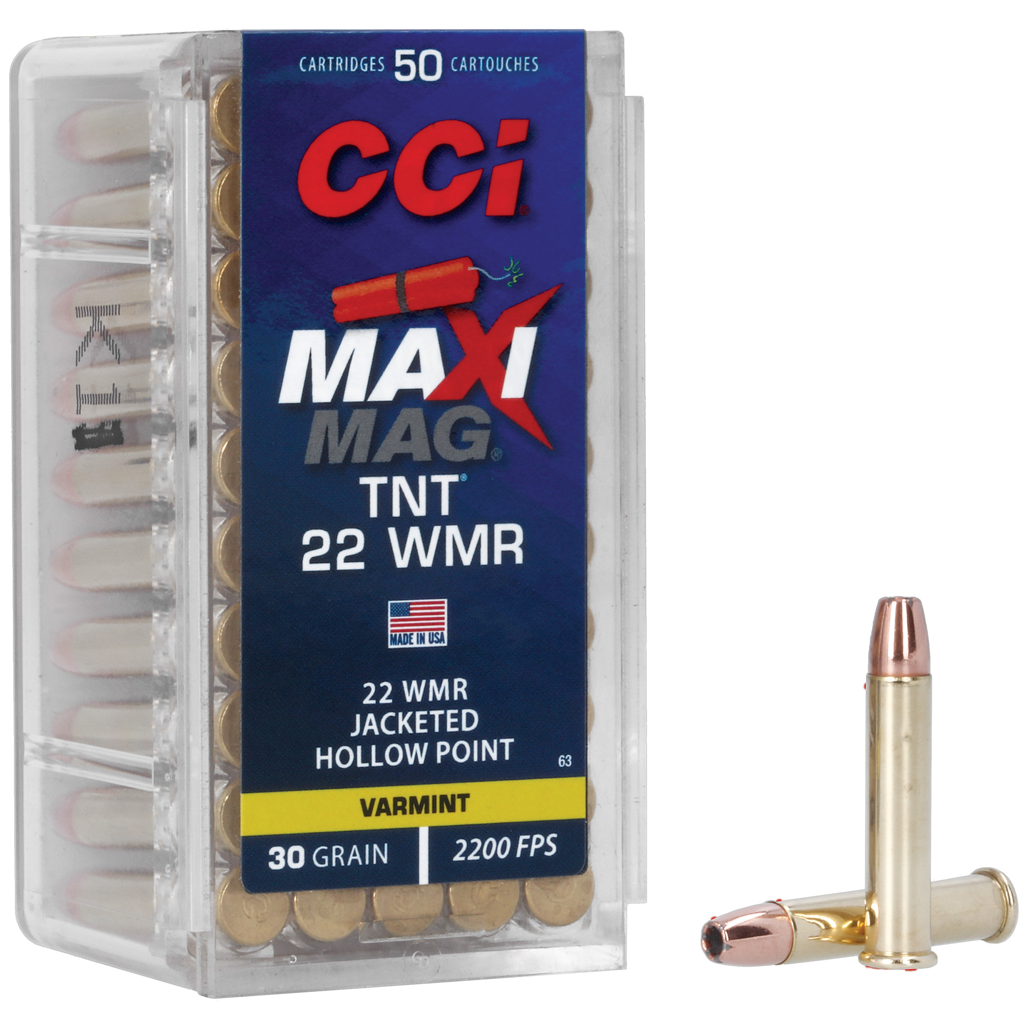 Cci .22 WMR 30gr V-MAX Brass – 50rd