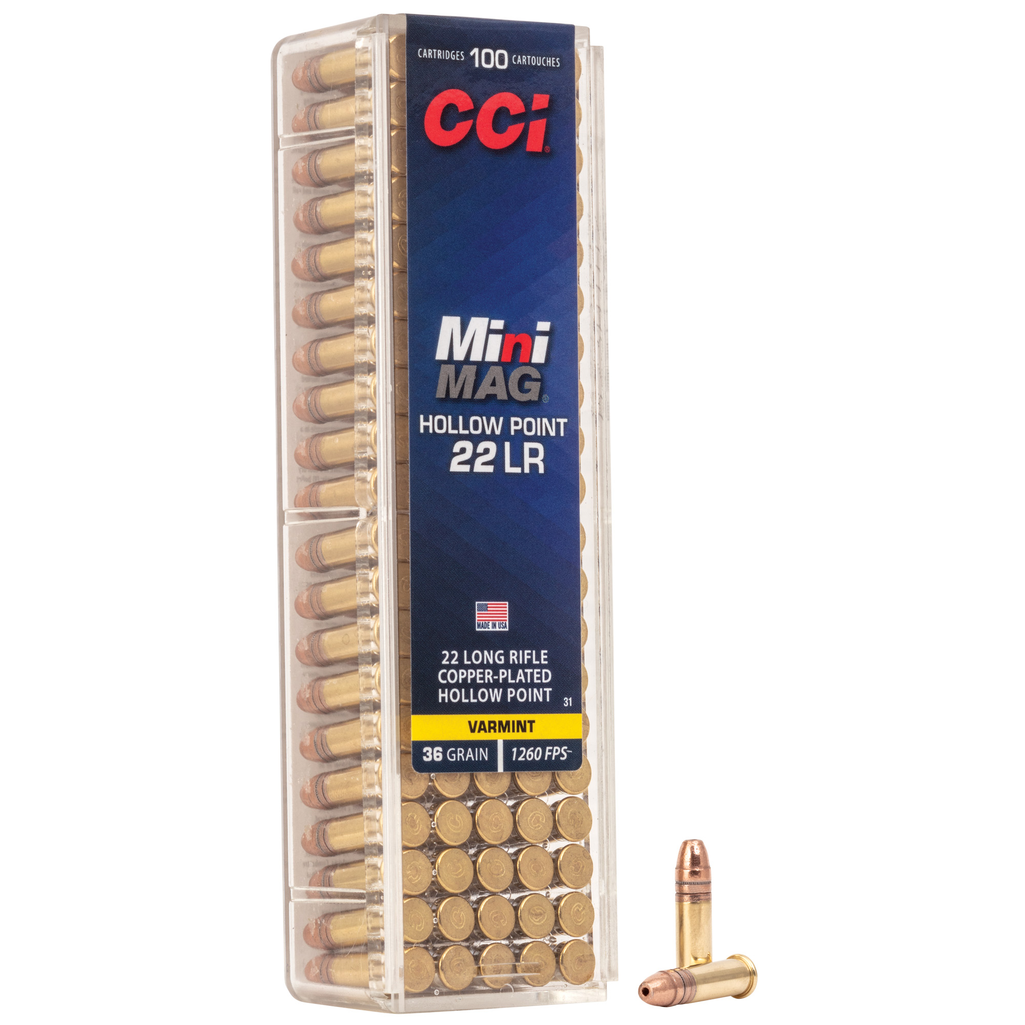 Cci .22 LR 36gr HP Brass – 100rd