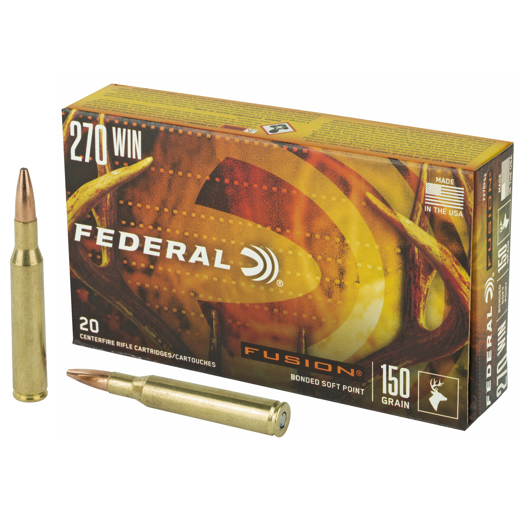Fusion .270 Winchester 150gr BONDED Brass – 20rd
