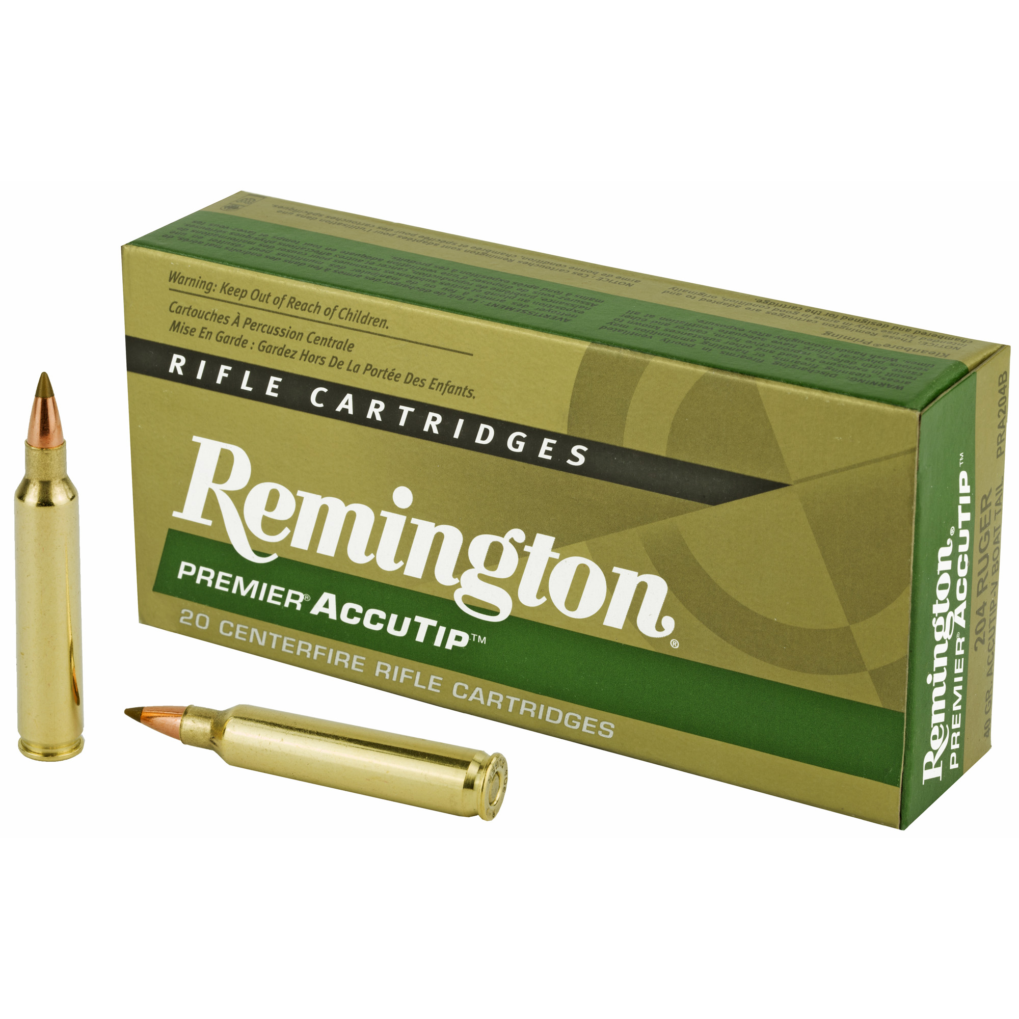 Rem .22 WMR 40gr ACCUTIP BOAT TAIL Brass – 20rd