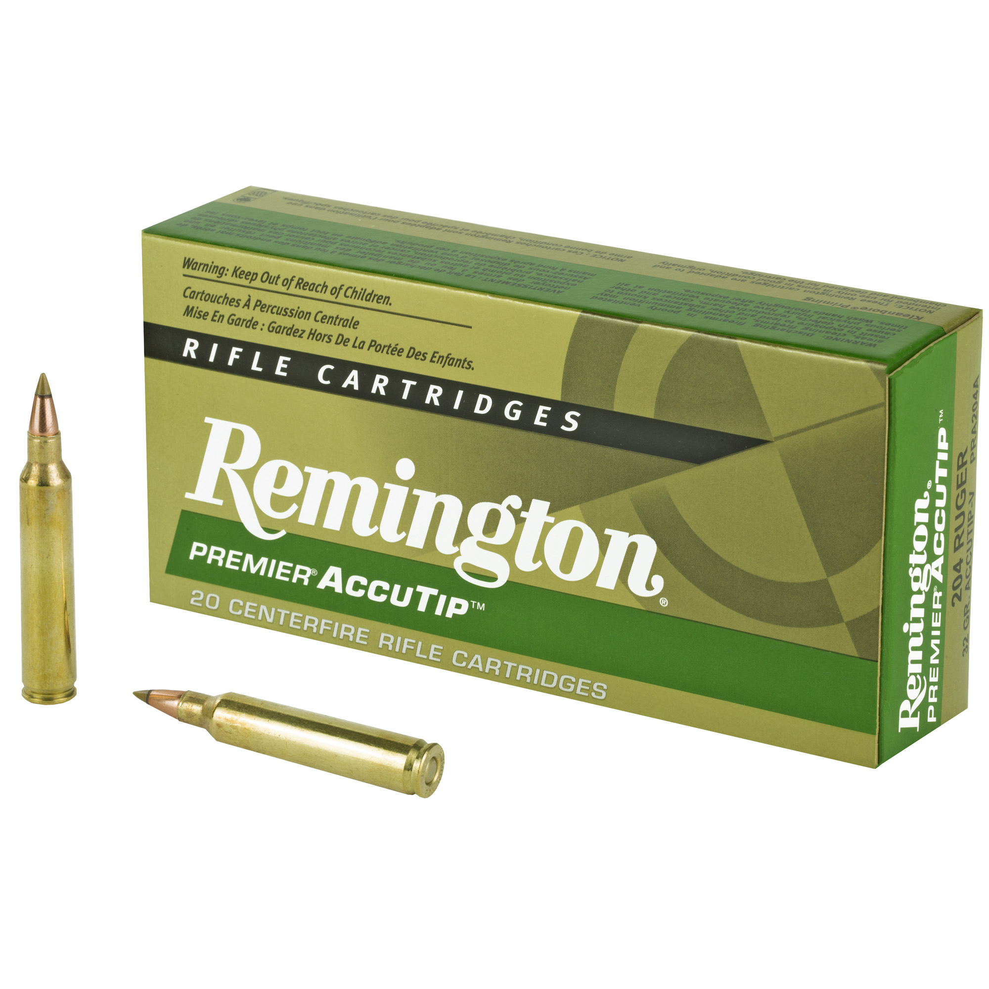 Rem .204 Ruger 32gr ACCUTIP-V Brass – 20rd