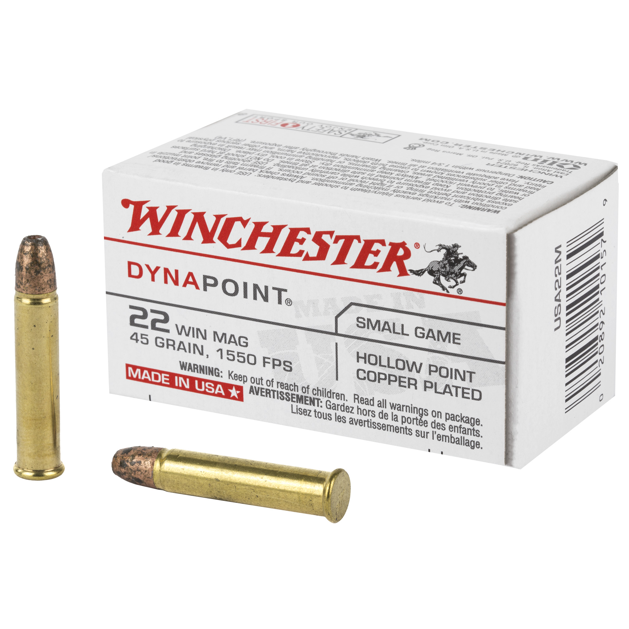Win .22 WMR 45gr Brass – 50rd