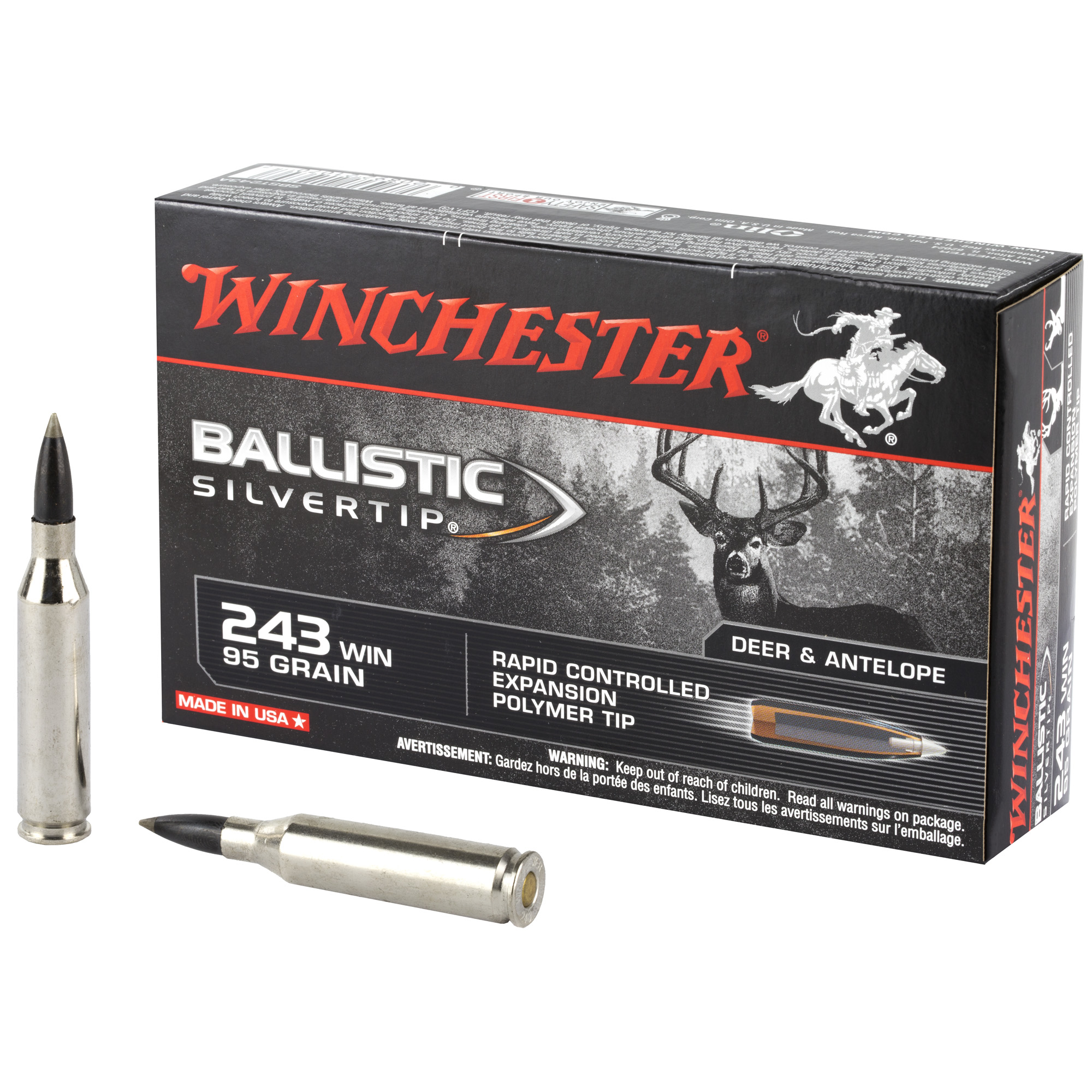 Win .243 Winchester 95gr POLYMER TIPPED Brass – 20rd