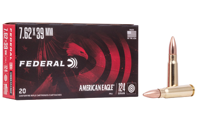 Federal 7.62x39 124gr FMJ Brass – 20rd